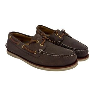 Sperry Gold Cup Authentic Original Boat Shoes Mens 7.5 M Brown Leather 0219493